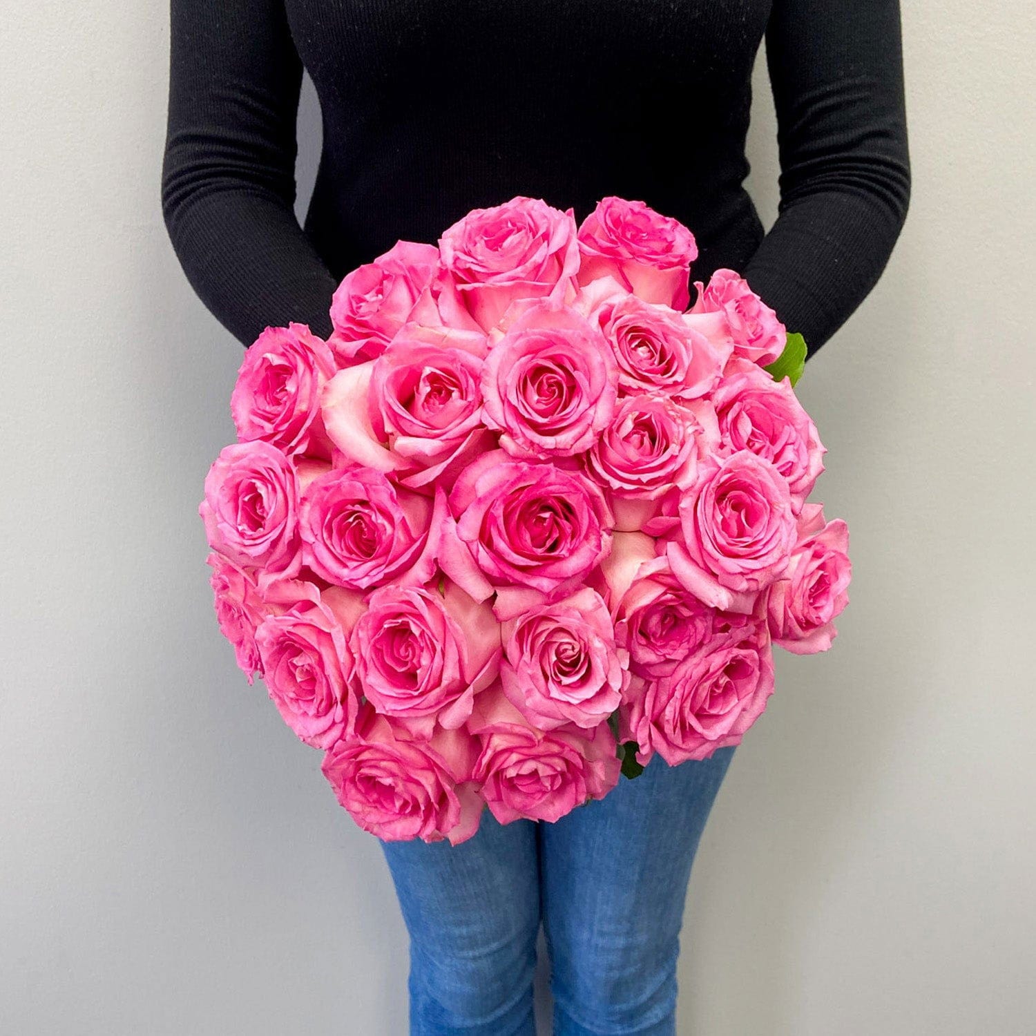 【CPC-L24】BoN Classic Love Pink Rose Bouquet | Designer Blooms Canada