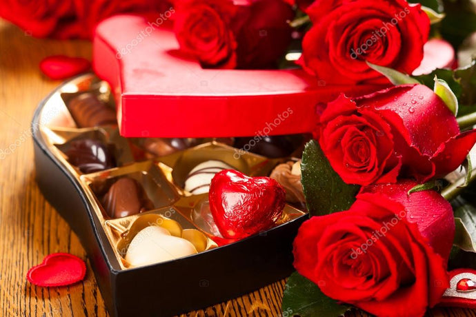 Delicious Chocolates with Flowers as Gift Items