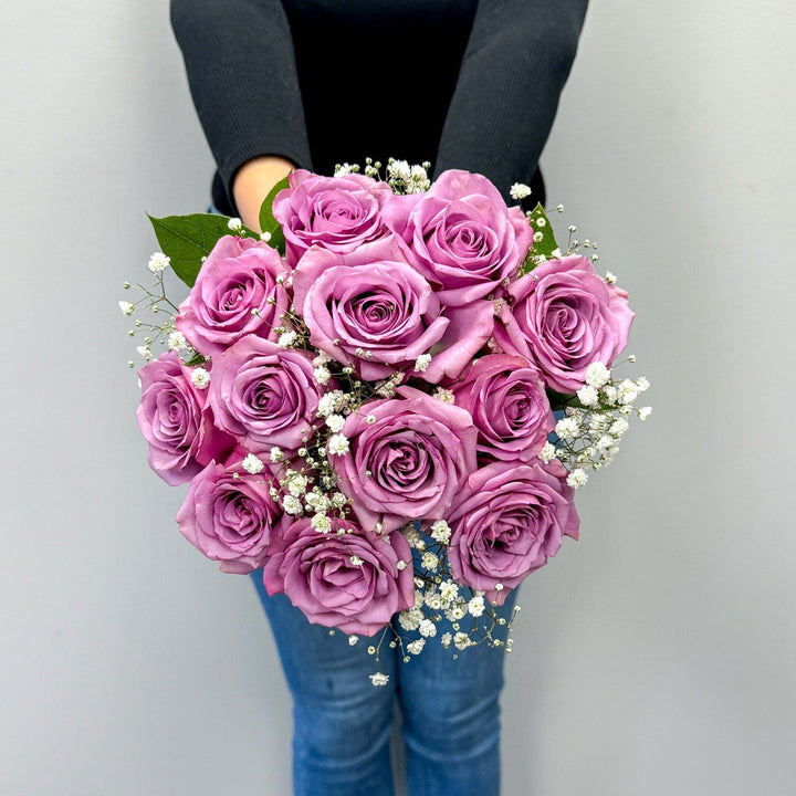 12 LAVENDER ROSES