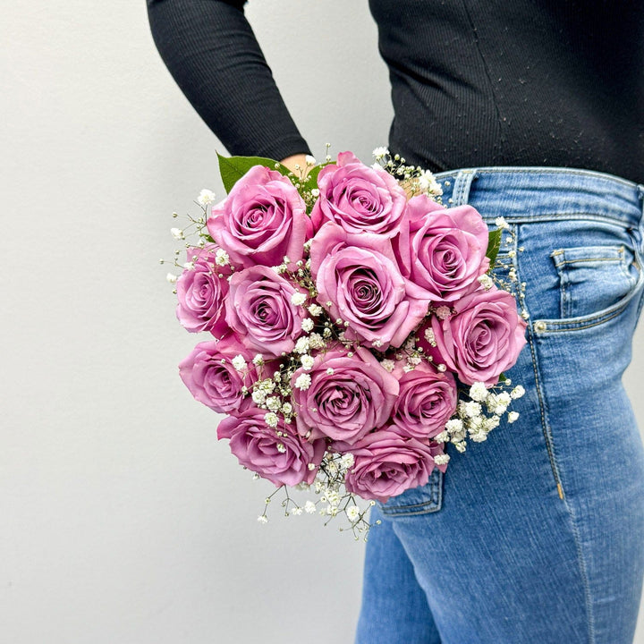 12 LAVENDER ROSES