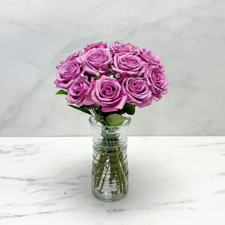 12 LAVENDER ROSES