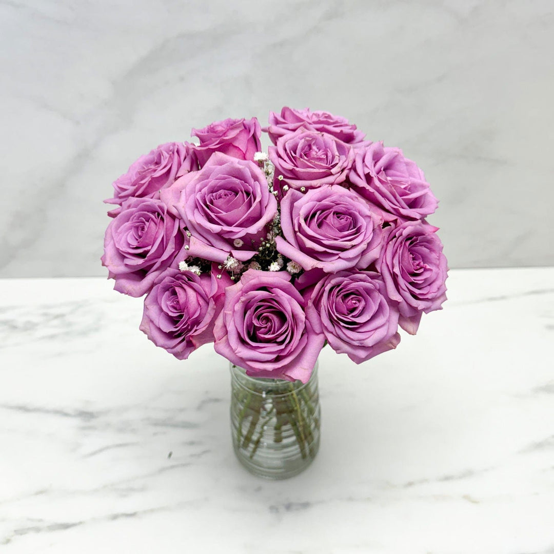 12 LAVENDER ROSES