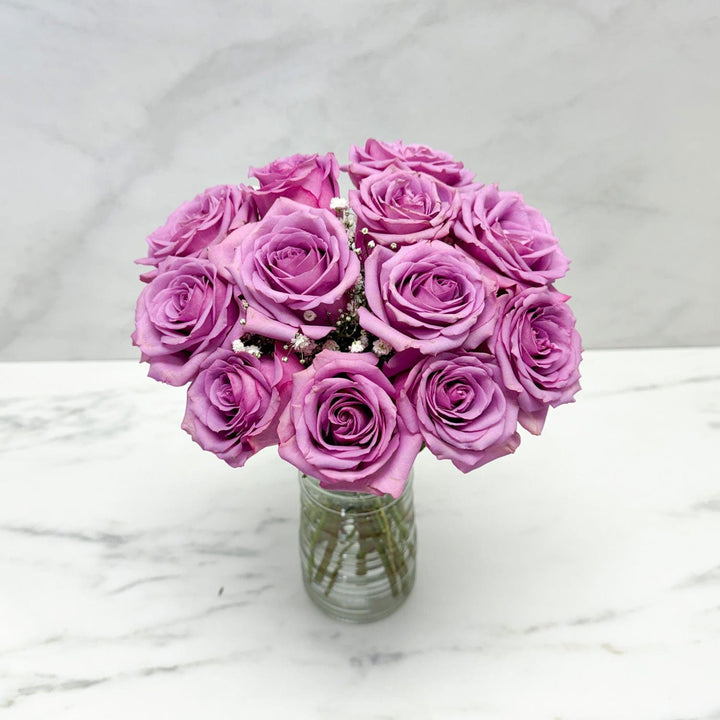 12 LAVENDER ROSES