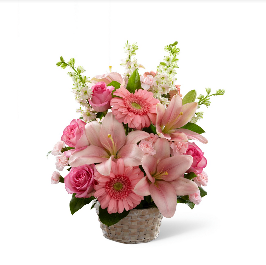 Basket Arrangement (Pink)