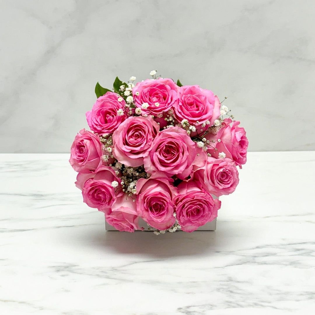 SAME DAY DELIVERY: 12 PINK ROSES