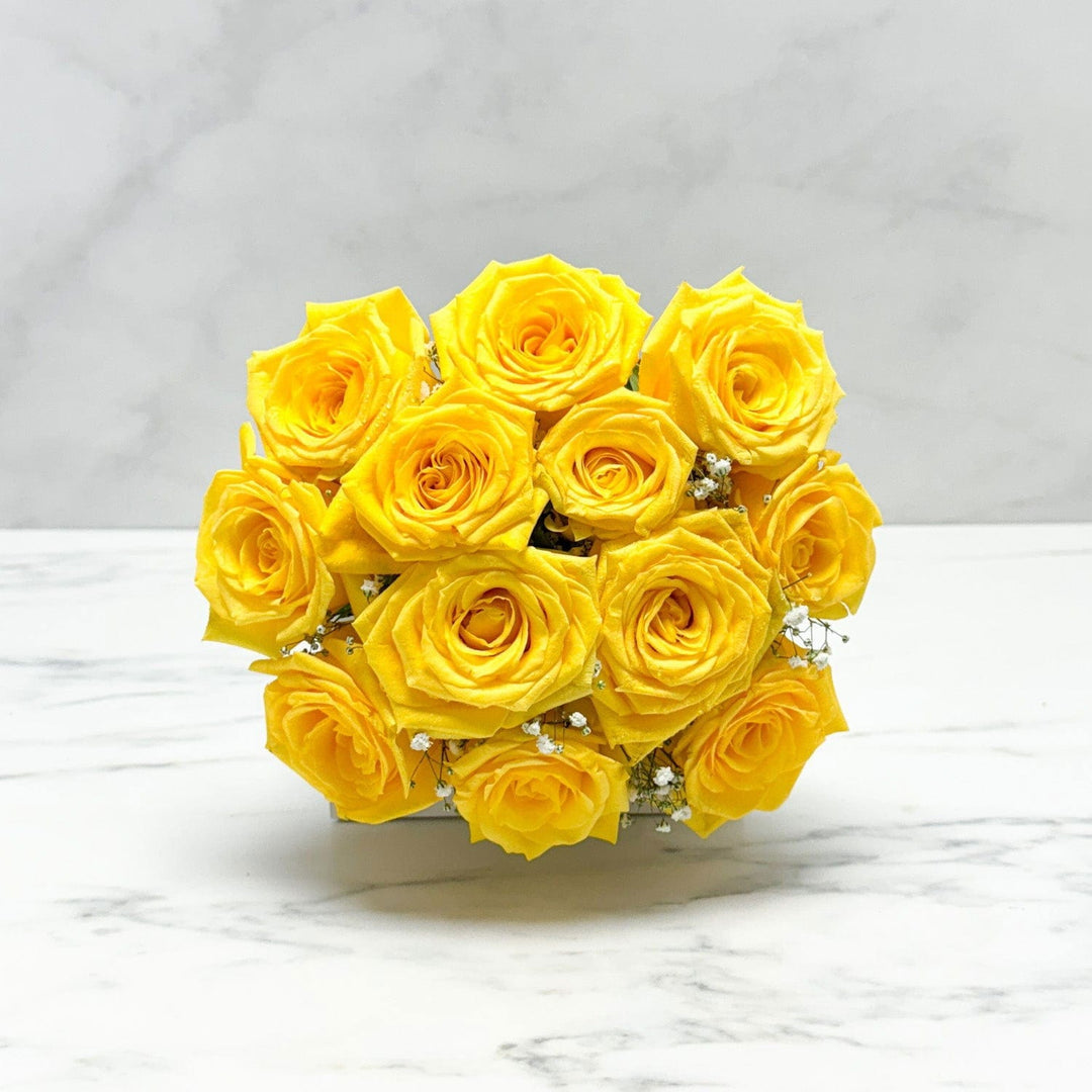 SAME DAY DELIVERY: 12 YELLOW ROSES