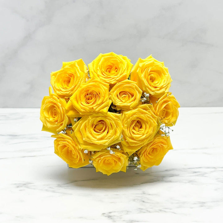 SAME DAY DELIVERY: 12 YELLOW ROSES