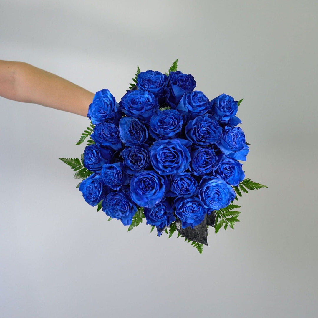 SAME DAY DELIVERY: 24 BLUE ROSES