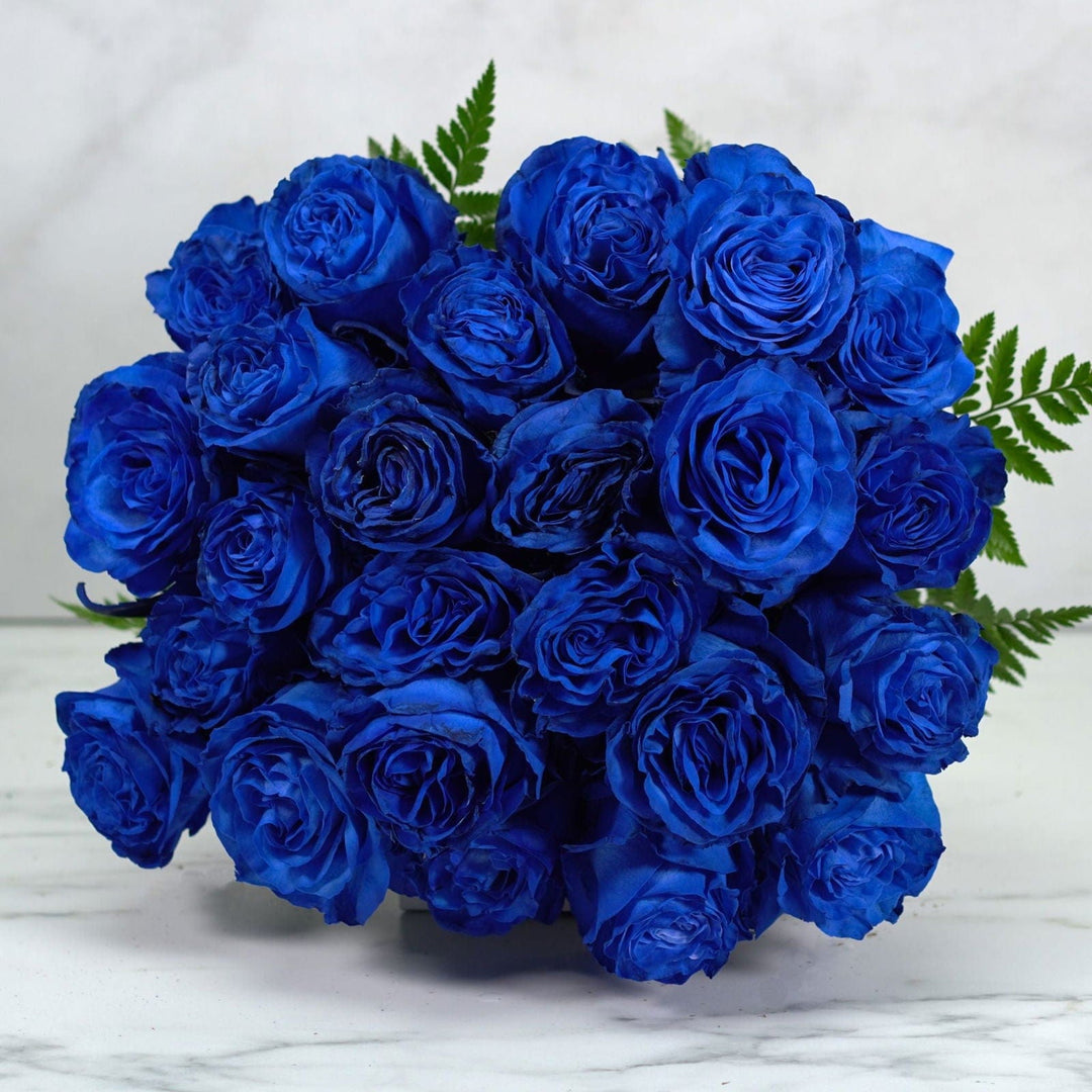 SAME DAY DELIVERY: 24 BLUE ROSES