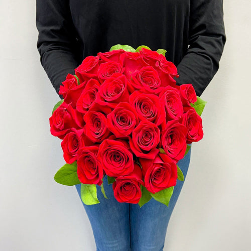 SAME DAY DELIVERY: 24 RED ROSES