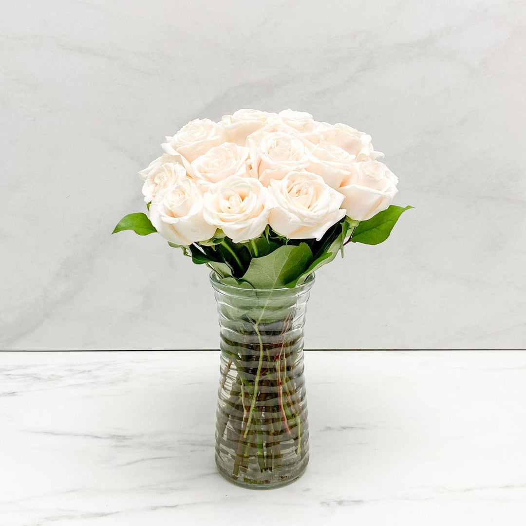 SAME DAY DELIVERY: 24 WHITE ROSES