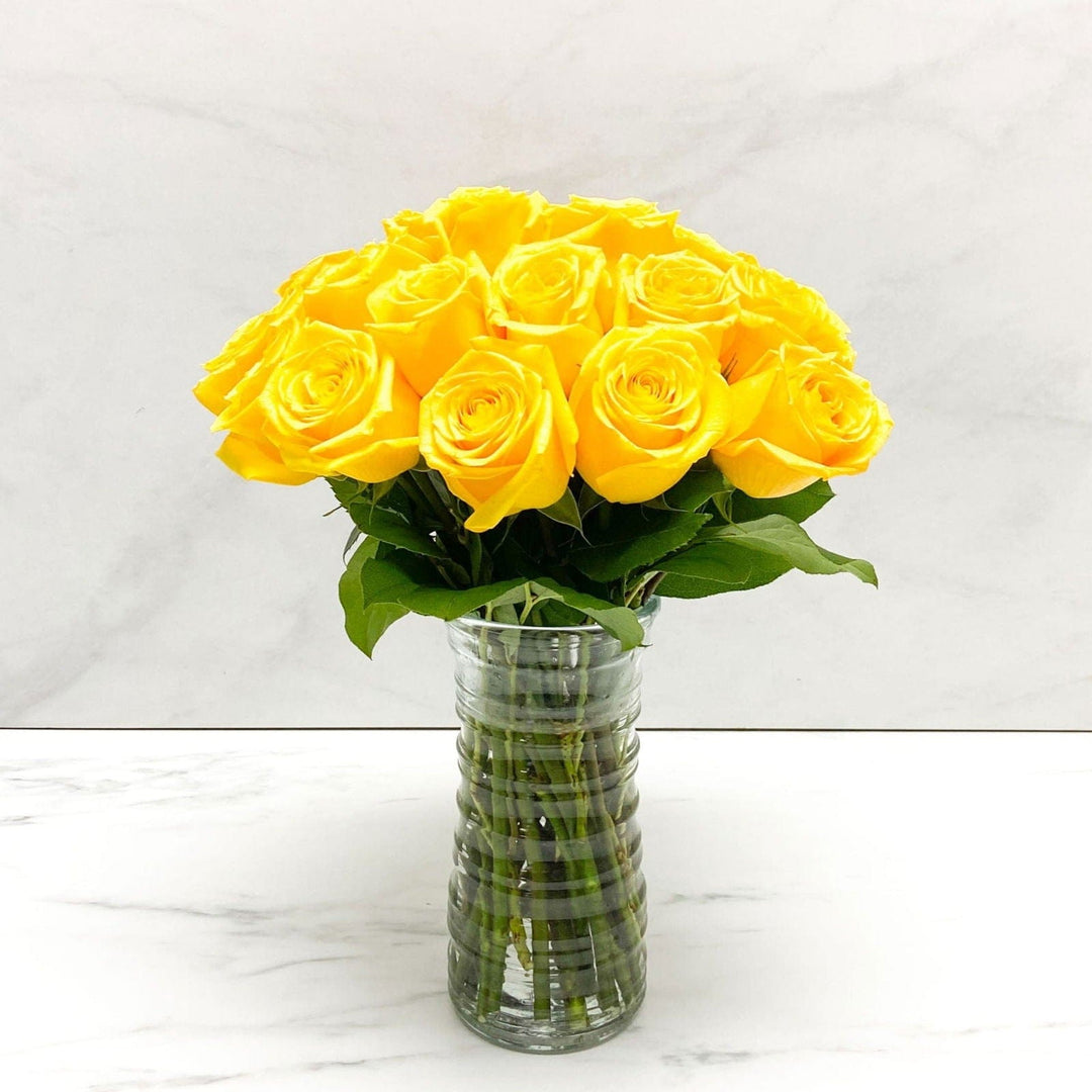 SAME DAY DELIVERY: 24 YELLOW ROSES