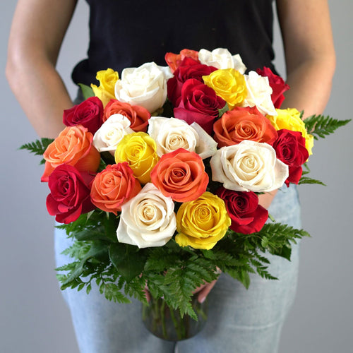 SAME DAY DELIVERY: FALL BURST - 24 ROSES