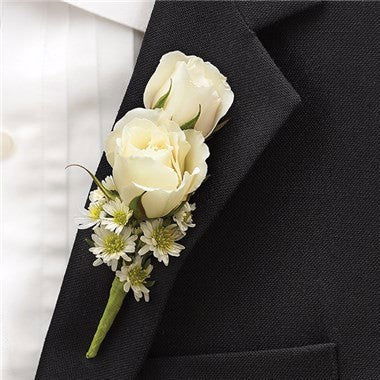 White Rose Boutonniere