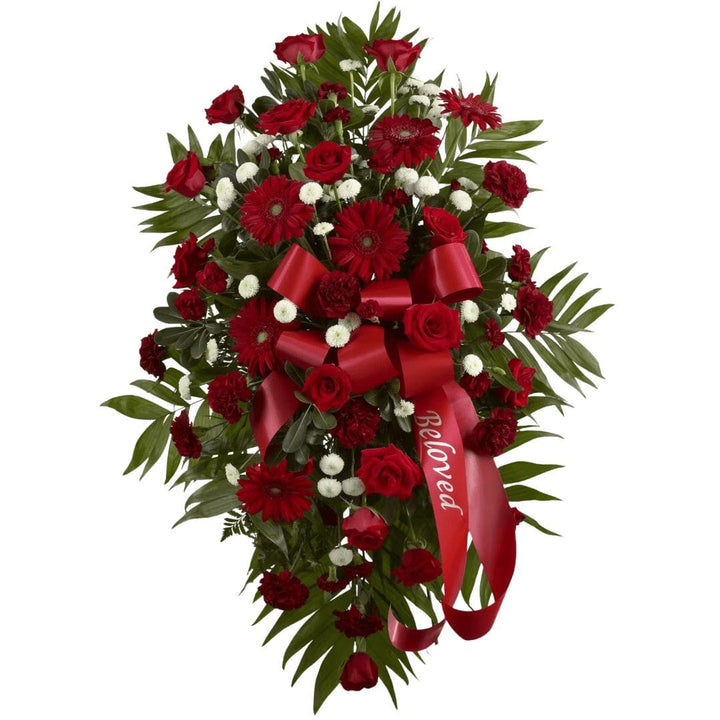 Standing Spray: Roses and Gerbers (Red)