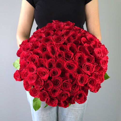 SAME DAY DELIVERY: 100 ROSES (5 COLOURS TO CHOOSE FROM)