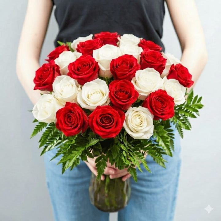 24 MIXED ROSES