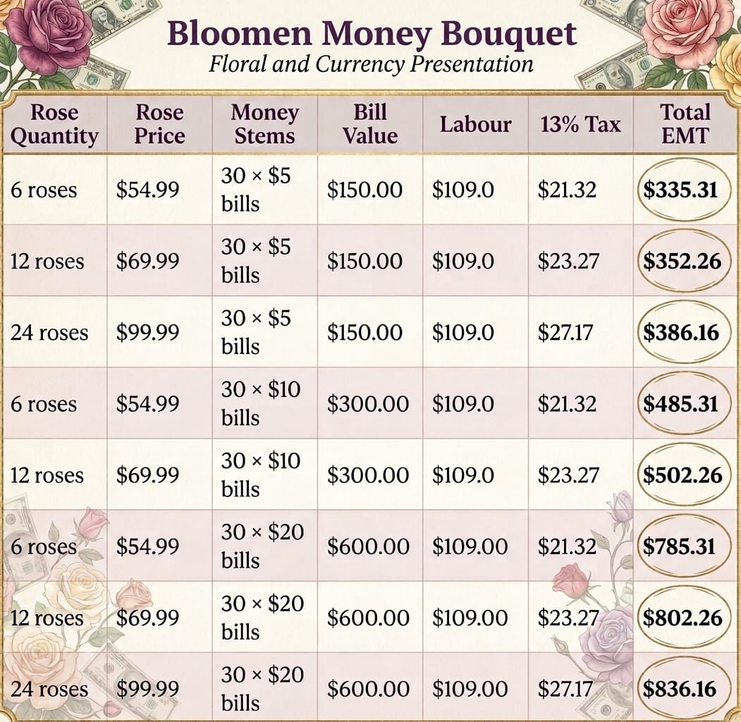 MONEY BOUQUET - ROSES