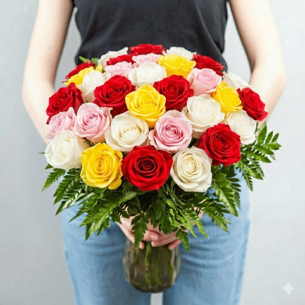 24 MIXED ROSES