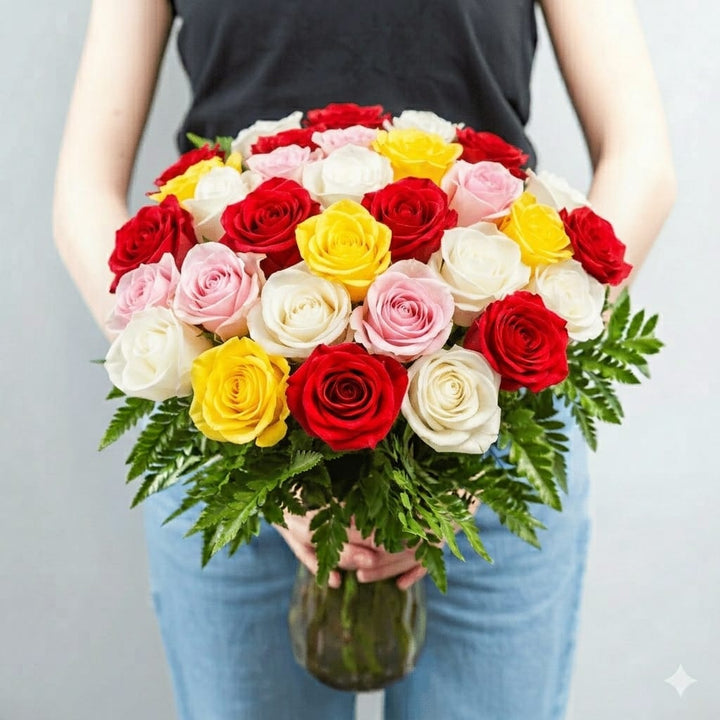 24 MIXED ROSES
