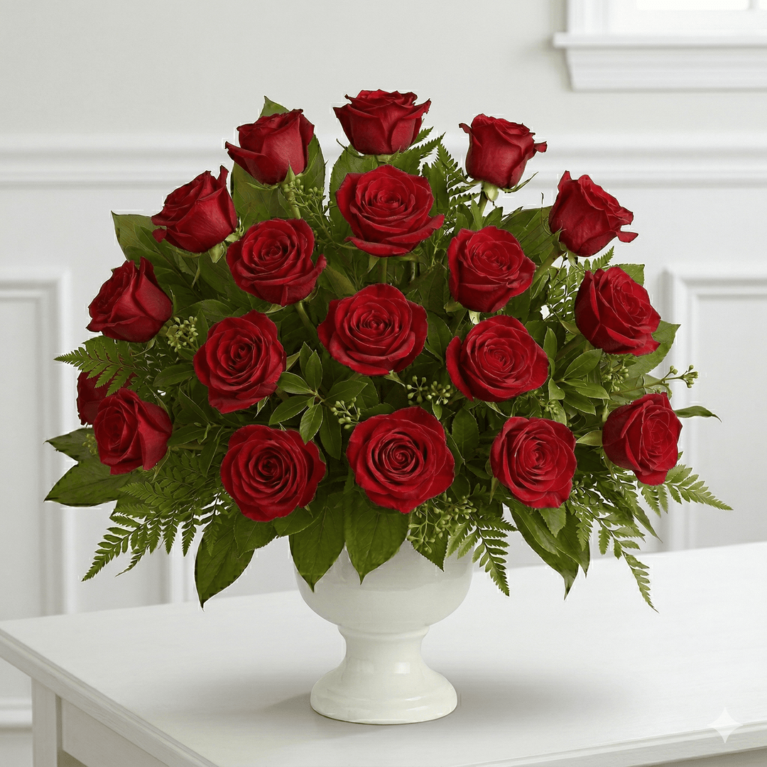Urn Arrangement: Roses (Red)