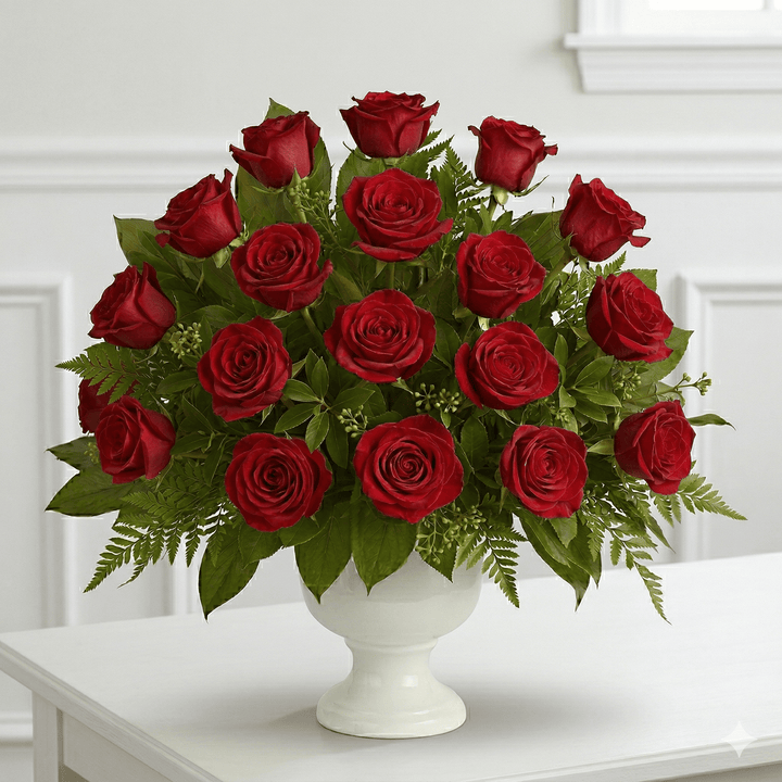 Urn Arrangement: Roses (Red)