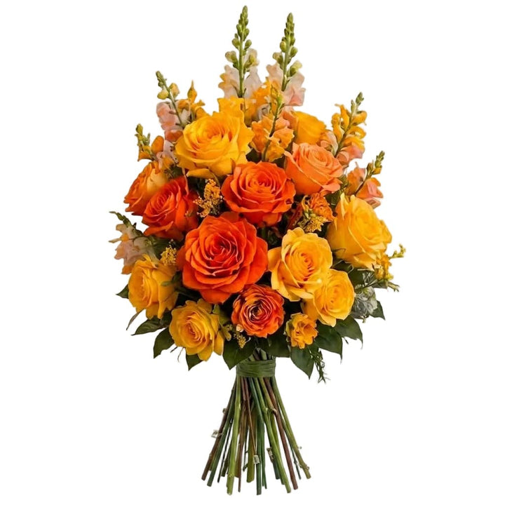Artificial Mausoleum: Roses & Snapdragons (Orange & Yellow)
