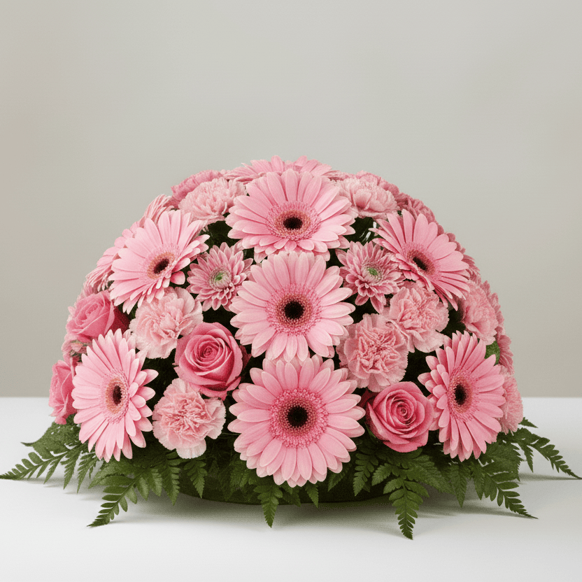 Posy: Roses, Carnations and Gerber (Pink)