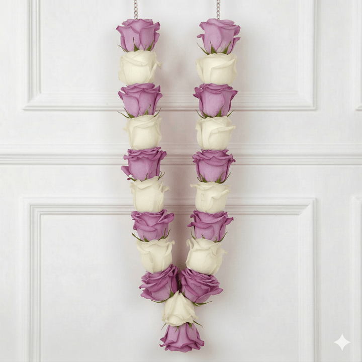 Garland Lavender & White Roses