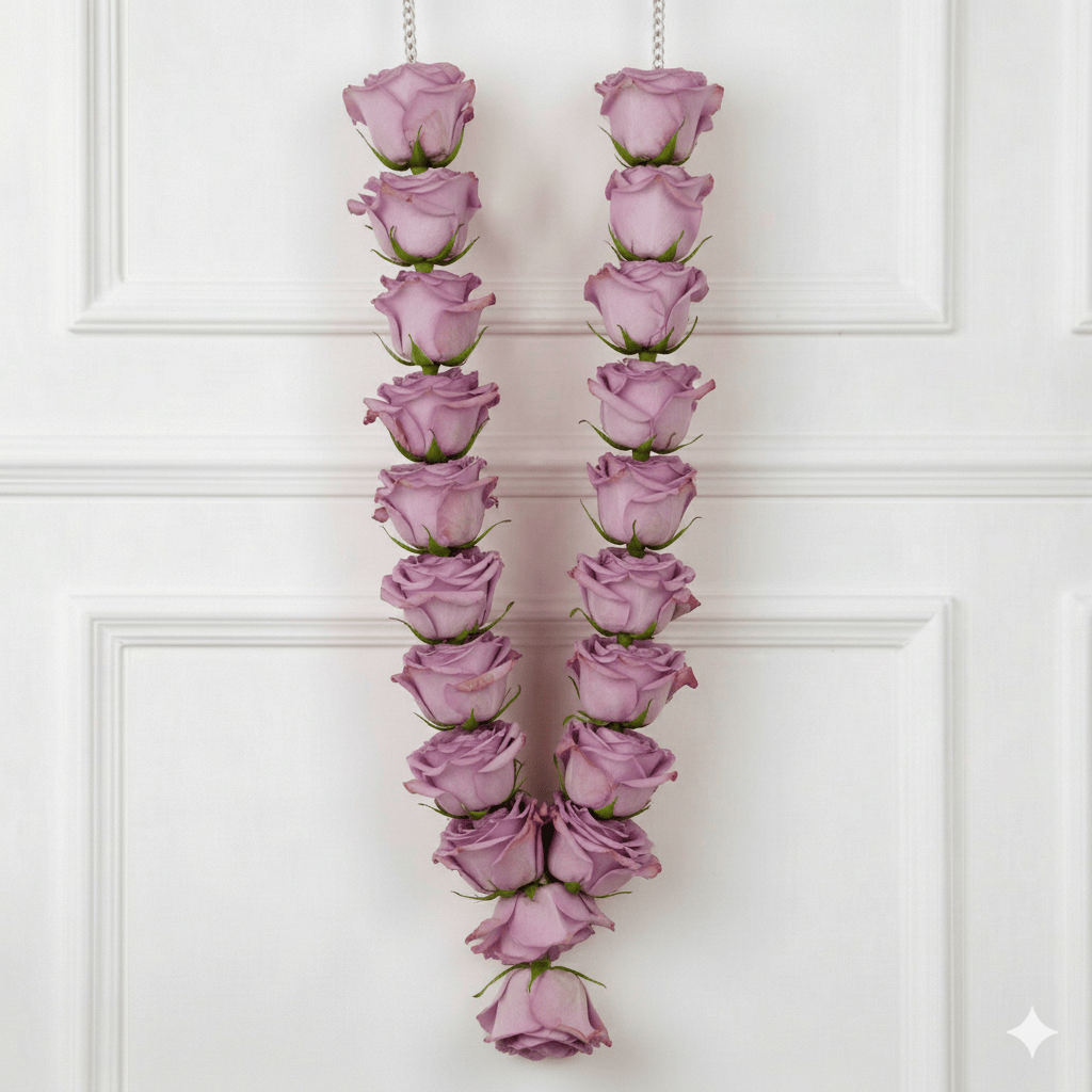 Garland All Lavender Roses