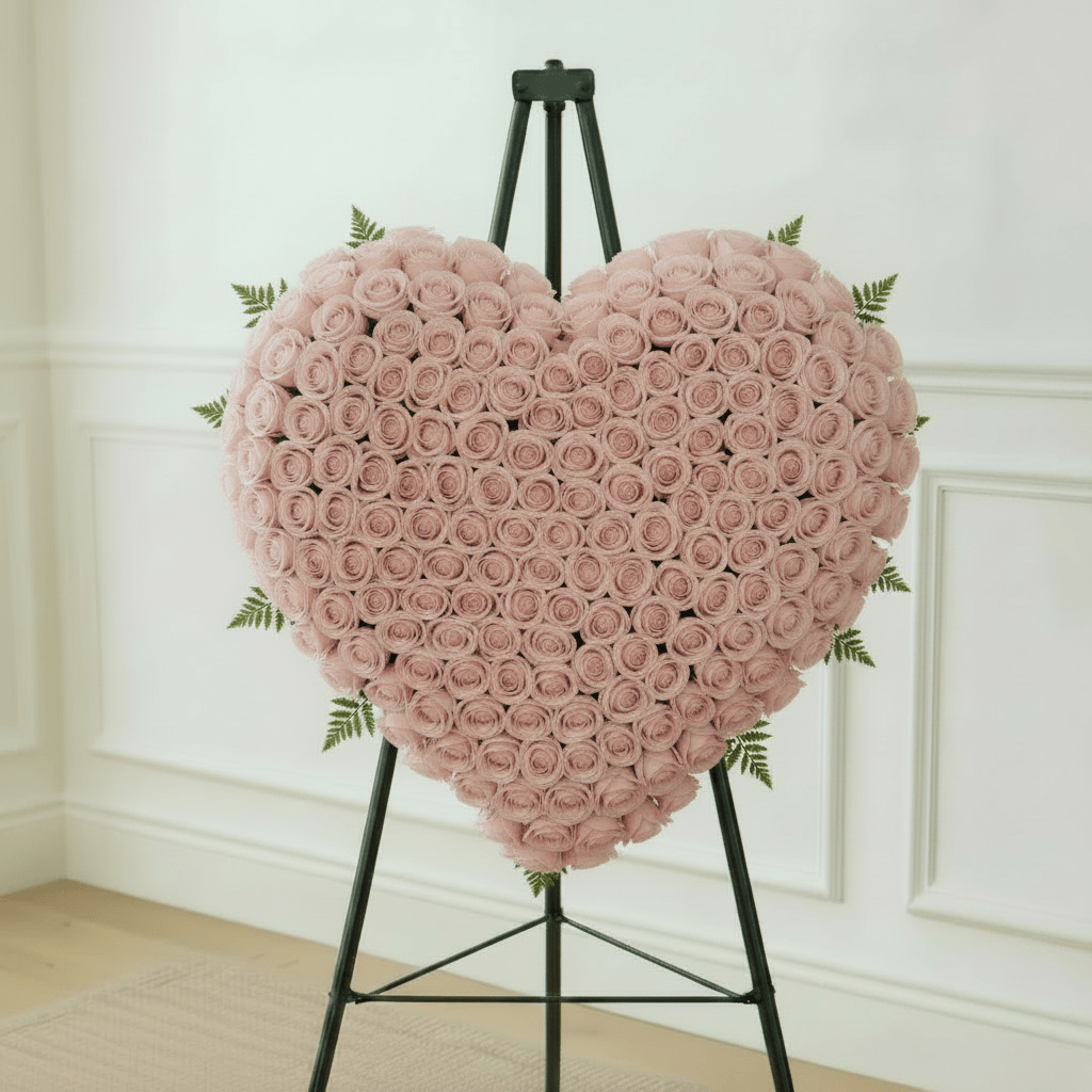 Solid Heart: Roses (Light Pink)