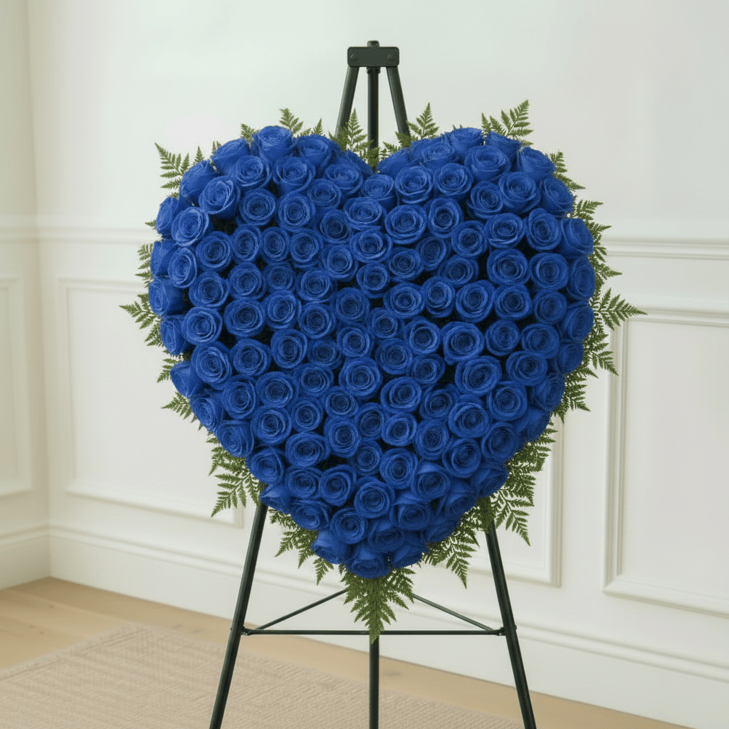 Solid Heart: Roses (Royal Blue)