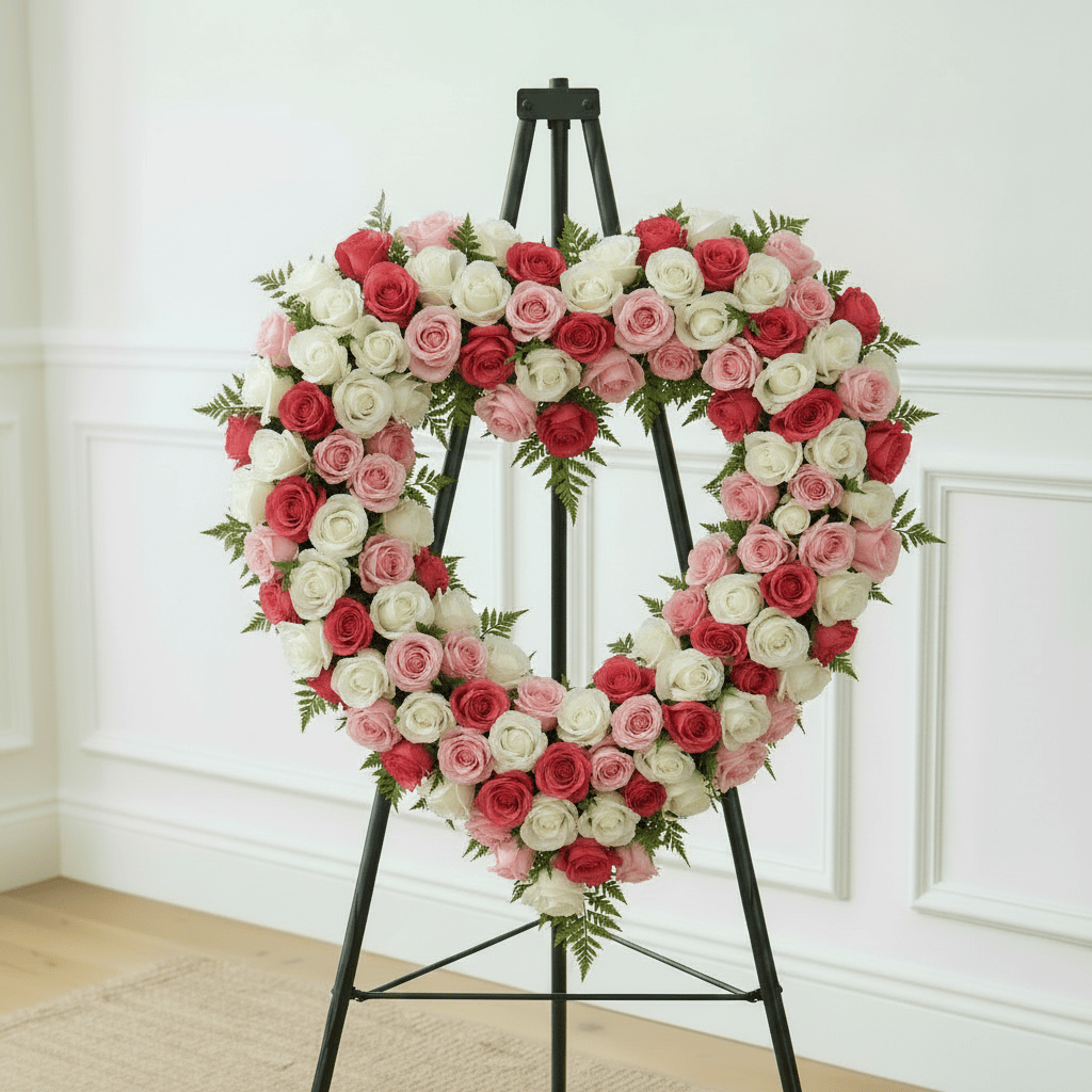 Open Heart: Roses (Red, White & Pink)
