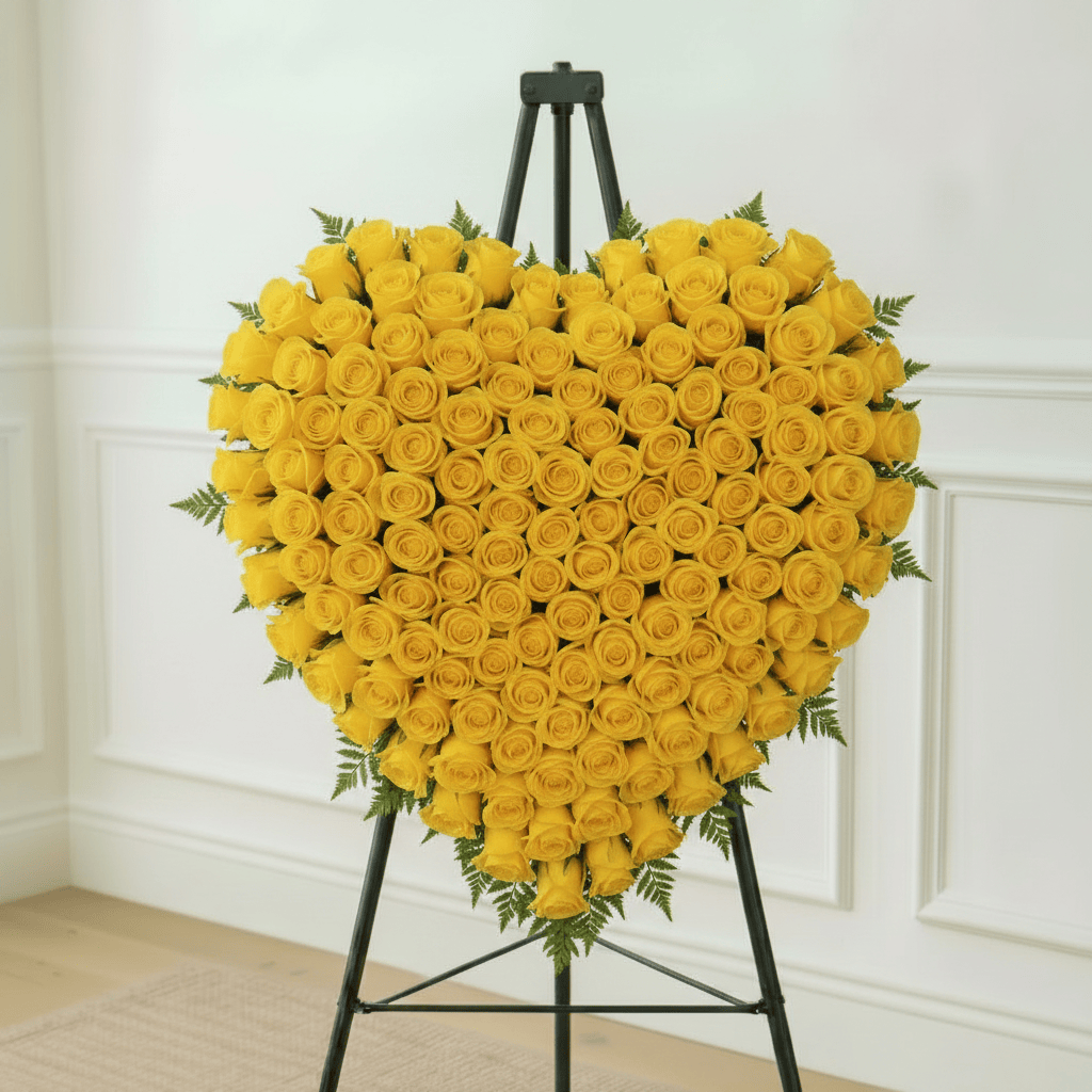 Solid Heart: Roses (Yellow)