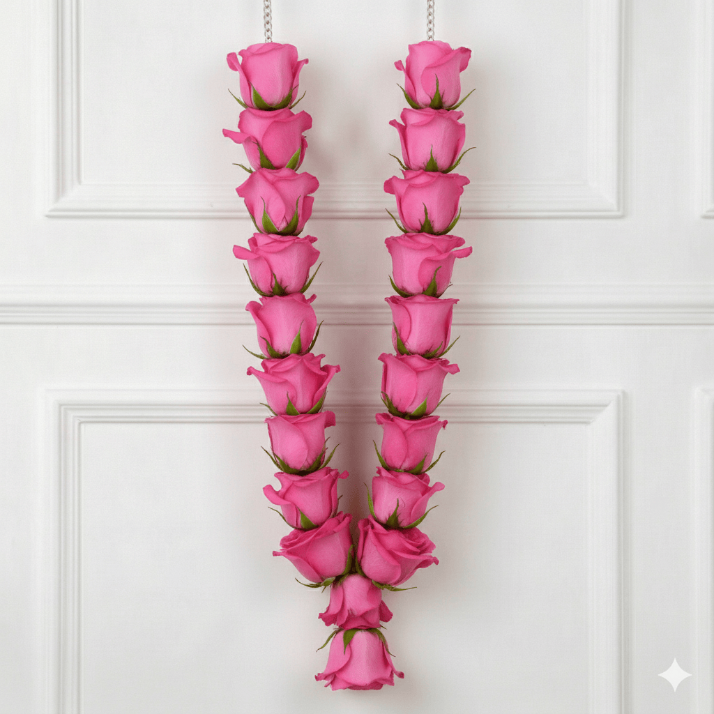 Garland All Pink Roses