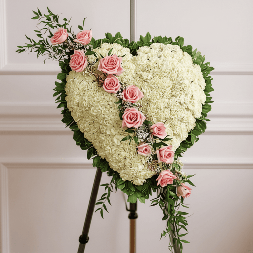 Heart (White & Pink)