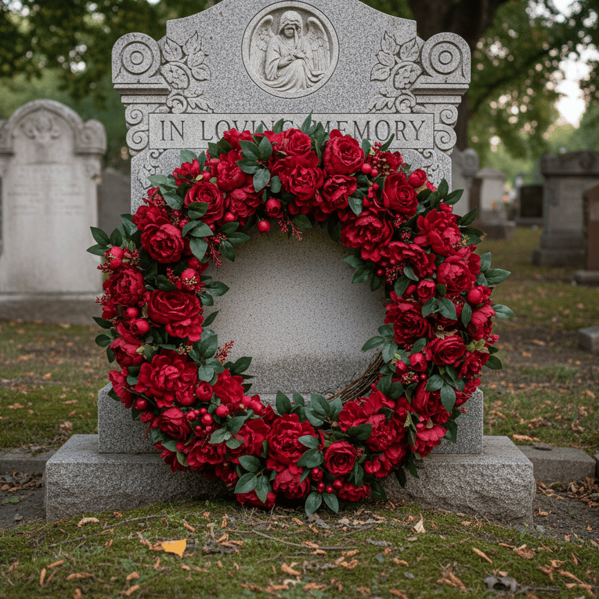 Red Artificial Wreath