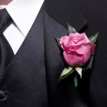 Classic Pink Rose Boutonniere